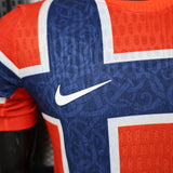 Norway 2026 Home Jersey – Player Version – Red/Blue – Flag Cross Pattern