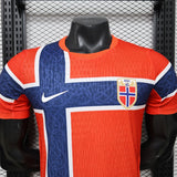 Norway 2026 Home Jersey – Player Version – Red/Blue – Flag Cross Pattern