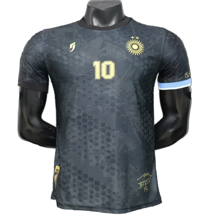 Argentina 2026 Jersey – Player Version – Special Edition – Black/Gold – Sun