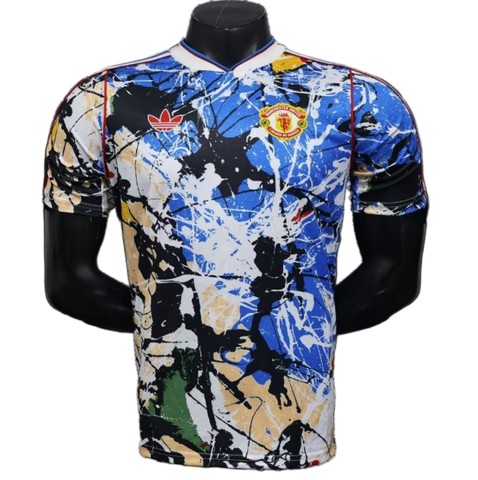 Manchester United 2026/27 Jersey – Player Version – Special Edition – Multicolor Paint Splash Art