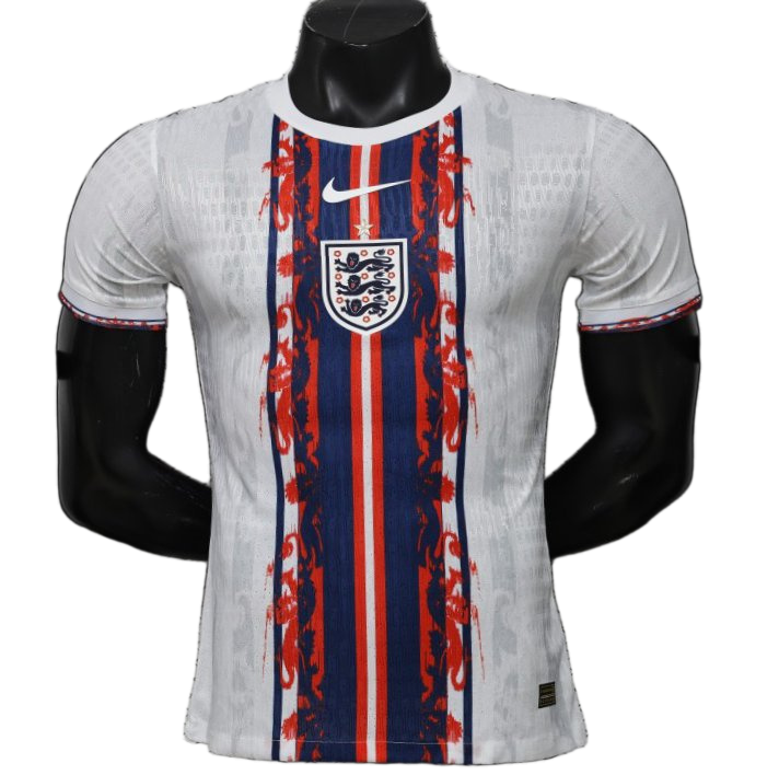 England 2026 Jersey – Player Version – Special Edition – White/Red/Blue – Lion Totem