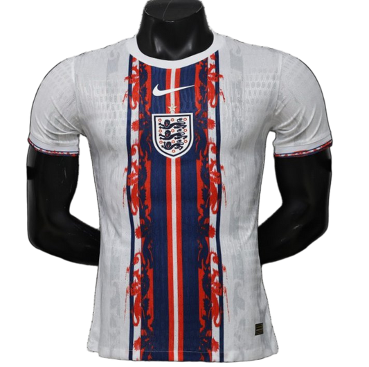 England 2026 Jersey – Player Version – Special Edition – White/Red/Blue – Lion Totem