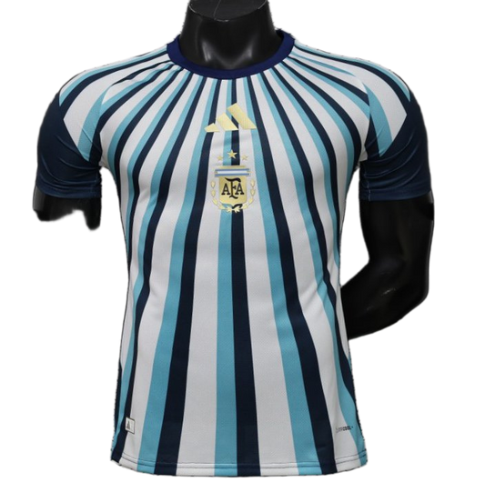 Argentina 2026 Jersey – Player Version – Special Edition – White/Blue – Light Dark Radial Stripe