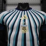 Argentina 2026 Jersey – Player Version – Special Edition – White/Blue – Light Dark Radial Stripe