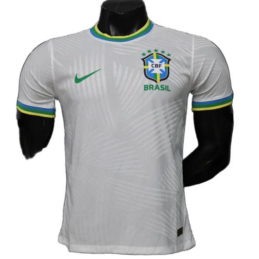 Brazil 2026 Jersey – Player Version – Special Edition – White – Palm Leaf Pattern
