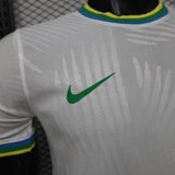 Brazil 2026 Jersey – Player Version – Special Edition – White – Palm Leaf Pattern