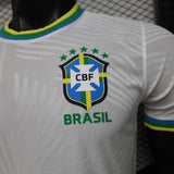 Brazil 2026 Jersey – Player Version – Special Edition – White – Palm Leaf Pattern