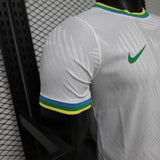 Brazil 2026 Jersey – Player Version – Special Edition – White – Palm Leaf Pattern