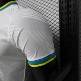 Brazil 2026 Jersey – Player Version – Special Edition – White – Palm Leaf Pattern