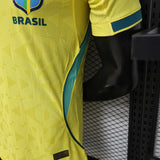 Brazil 2026 Home Jersey – Player Version – Yellow – Geometric Pattern
