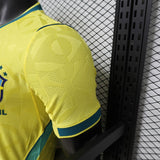 Brazil 2026 Home Jersey – Player Version – Yellow – Geometric Pattern