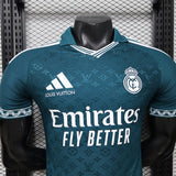 Real Madrid 2026 Jersey – Player Version – Special Edition – Louis Vuitton Teal Lv Monogram Adidas Collab