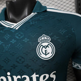 Real Madrid 2026 Jersey – Player Version – Special Edition – Louis Vuitton Teal Lv Monogram Adidas Collab