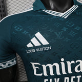 Real Madrid 2026 Jersey – Player Version – Special Edition – Louis Vuitton Teal Lv Monogram Adidas Collab