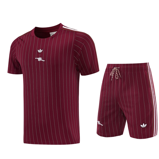 Arsenal 2026/27 Jersey – Maroon Pinstripe Short Shorts