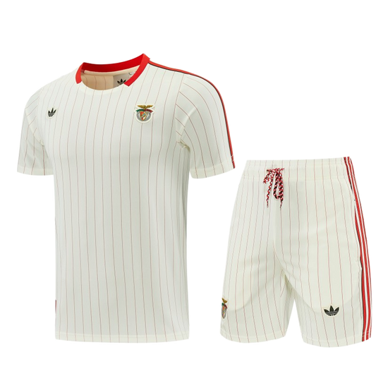 Benfica 2026/27 Jersey – White – Adidas Originals Off Pinstripe Short Shorts