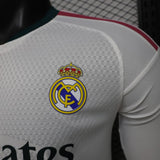 Real Madrid 2026/27 Camisola principal – Versão jogador – Manga comprida – Branco/Bordô