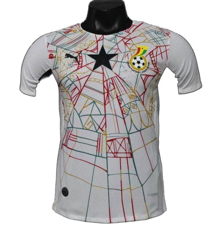 Ghana 2026 Jersey – Player Version – Special Edition – White – Multicolor Pattern