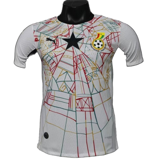 Ghana 2026 Jersey – Player Version – Special Edition – White – Multicolor Pattern