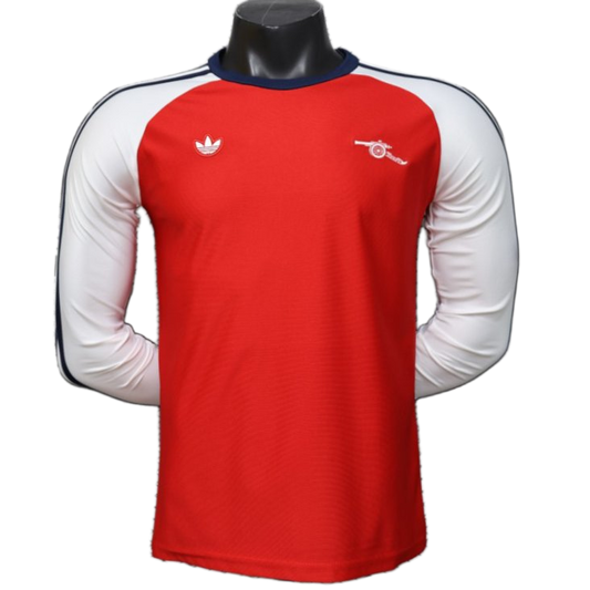 Arsenal 2026 Home Jersey – Player Version – Long Sleeve – Retro Version – White/Red