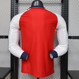 Arsenal 2026 Home Jersey – Player Version – Long Sleeve – Retro Version – White/Red