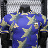 Argentina 2026 Jersey – Player Version – Special Edition – Blue/Gold – Afa Adidas Royal Star Print Champions