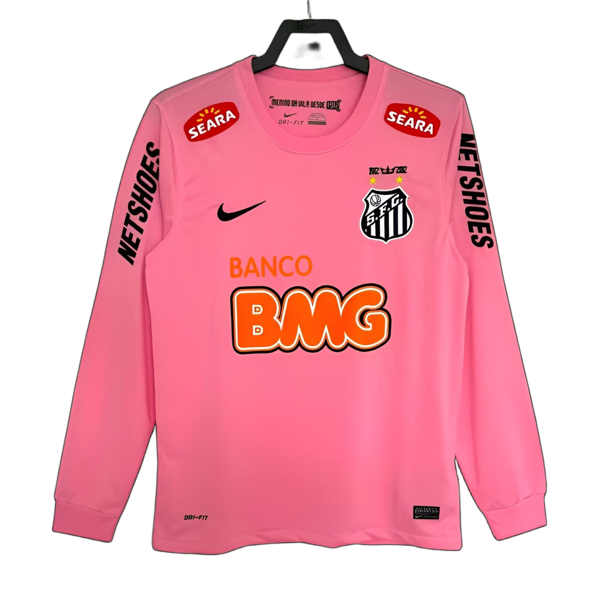 Santos 2012/13 Away Jersey – Long Sleeve – Retro Version – Pink