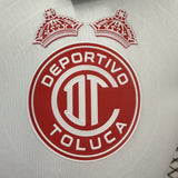 Deportivo Toluca FC New 2026/27 Away Jersey – Player Version – White/Red