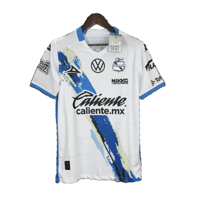 Puebla 2025/26 Home Jersey – Player Version – White/Blue