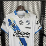 Puebla 2025/26 Home Jersey – Player Version – White/Blue