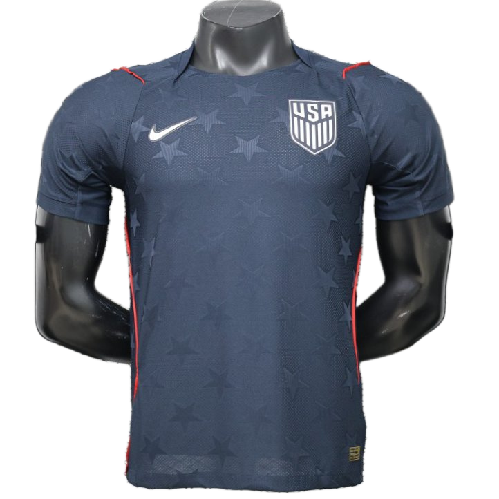 USA 2026 Away Jersey – Player Version – Blue/Navy – All Over Star Pattern