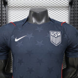 USA 2026 Away Jersey – Player Version – Blue/Navy – All Over Star Pattern