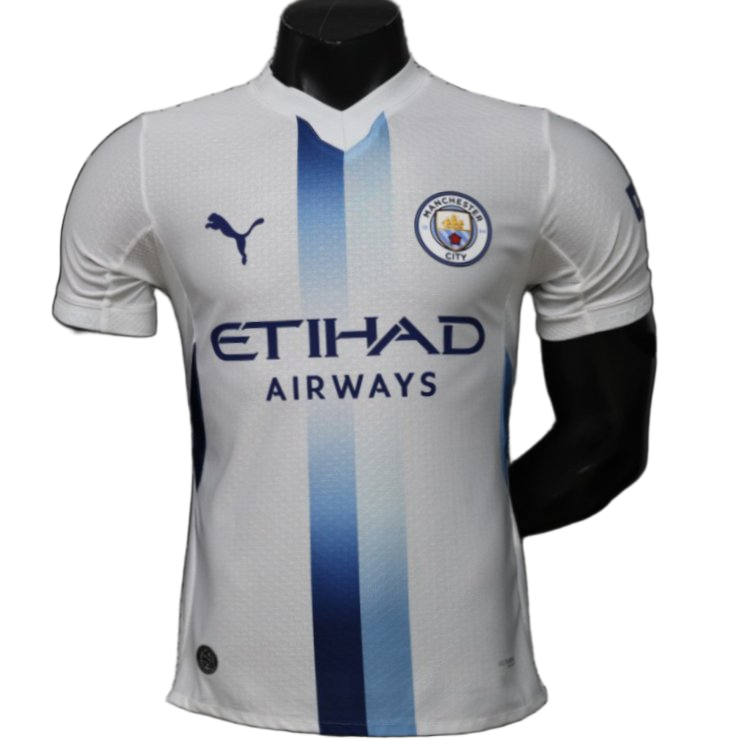 Manchester City 2026/27 Away Jersey – Player Version – White/Blue