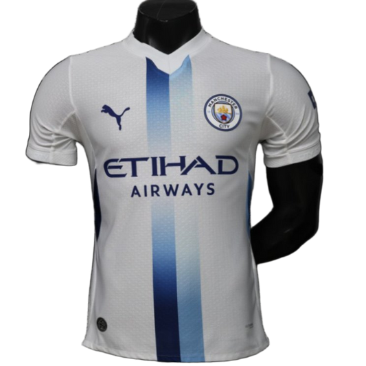 Manchester City 2026/27 Away Jersey – Player Version – White/Blue