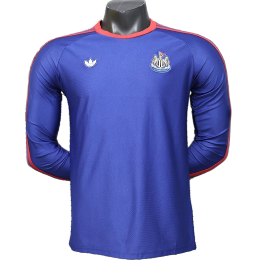 Newcastle United 2026/27 Away Jersey – Player Version – Long Sleeve – Retro Version – Blue