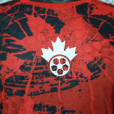 Canada 2026 Home Jersey – Player Version – Black/Red – Grunge Print