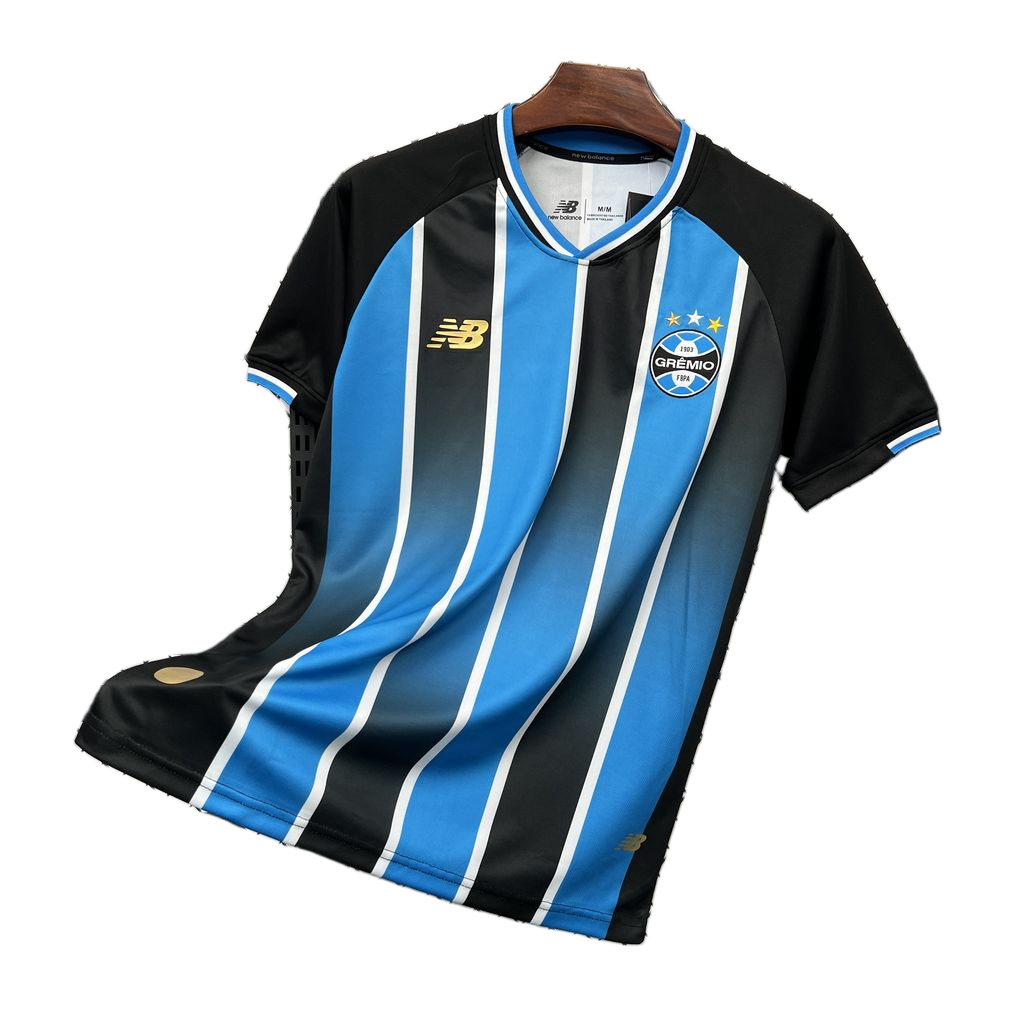 Grêmio 2026/27 Home Jersey – Blue/Black with V-Neck