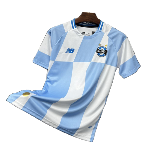 Grêmio 2026/27 Away Jersey – Sky Blue/White with V-Neck