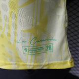 Brazil 2026 Home Jersey – Player Version – Yellow – Abstract Feather Pattern