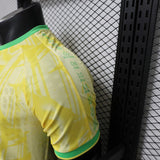 Brazil 2026 Home Jersey – Player Version – Yellow – Abstract Feather Pattern