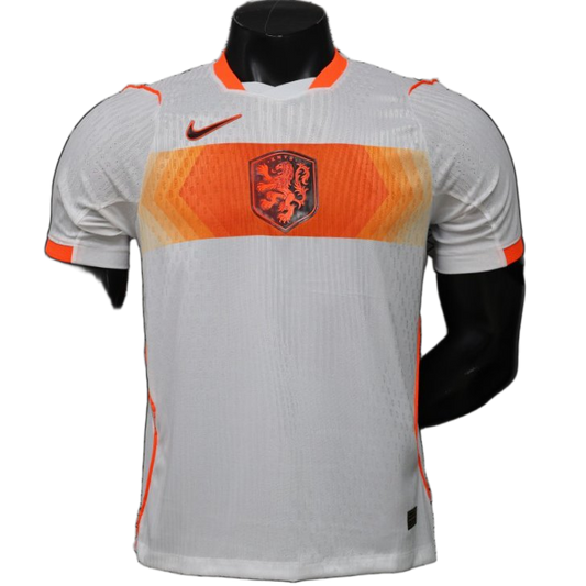 Netherlands 2026 Away Jersey – Player Version – White/Orange
