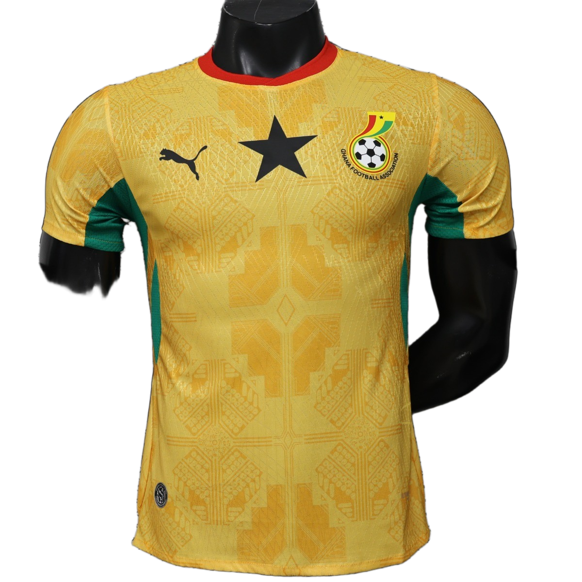 Ghana 2026/27 Away Jersey – Player Version – Red/Green/Yellow
