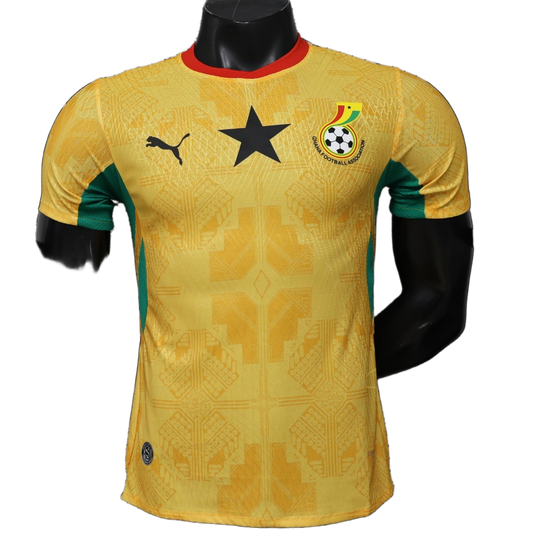 Ghana 2026/27 Away Jersey – Player Version – Red/Green/Yellow