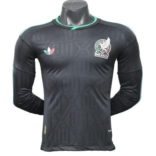 Mexico 2026/27 Away Jersey – Player Version – Long Sleeve – Black