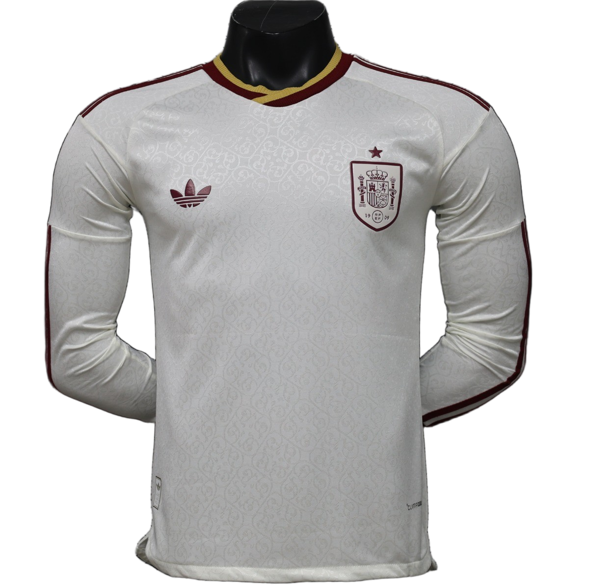 Spain 2026/27 Away Jersey – Player Version – Long Sleeve – White