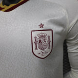 Spain 2026/27 Away Jersey – Player Version – Long Sleeve – White
