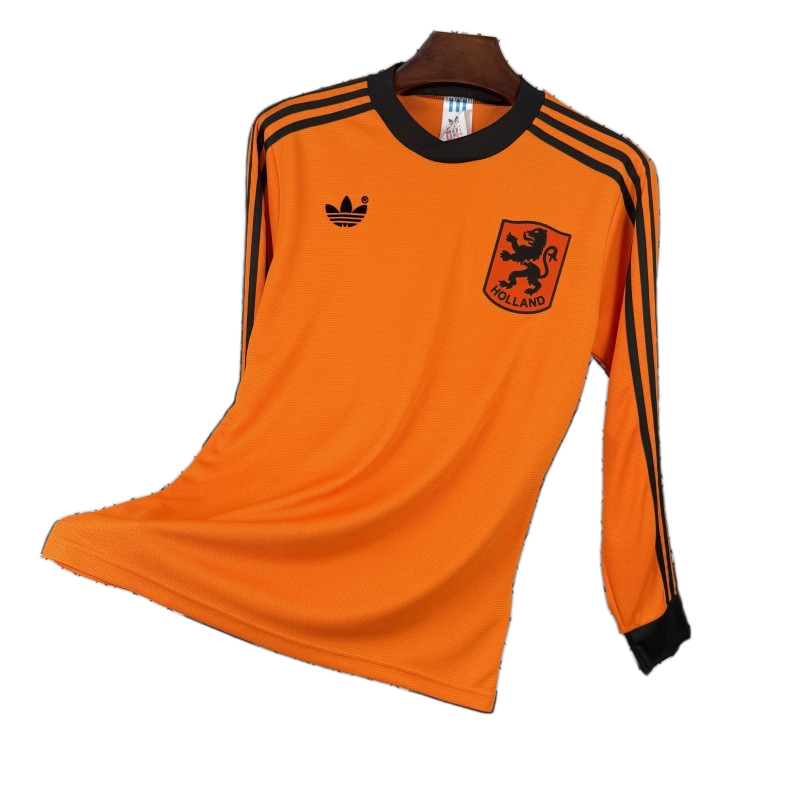 Netherlands 1980 Home Jersey – Long Sleeve – Retro Version