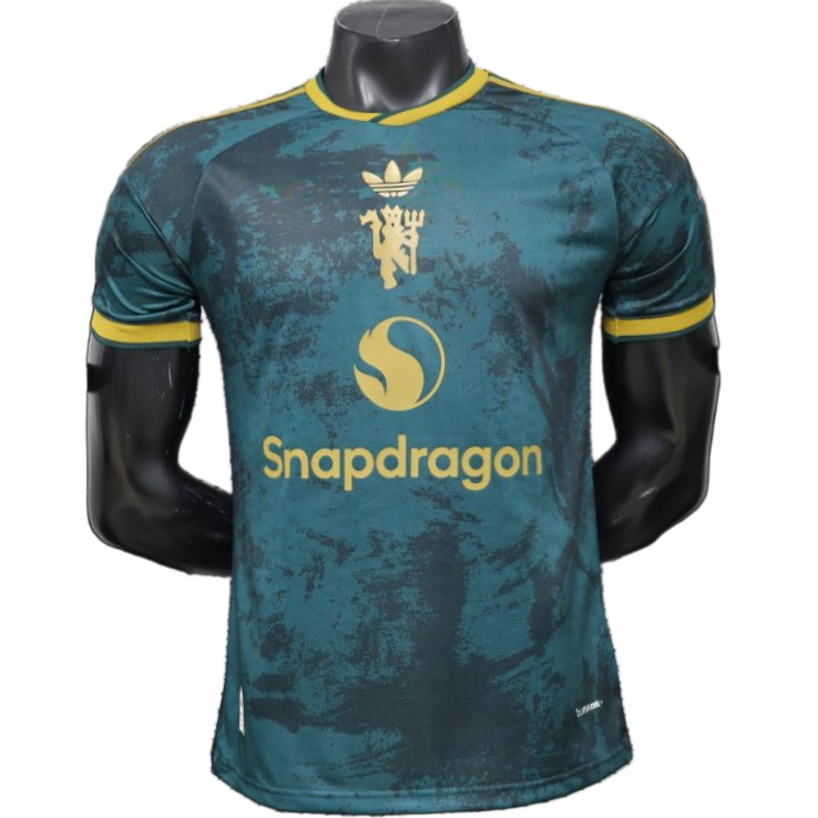 Manchester United 2026/27 Third Jersey – Player Version – Special Edition – Gold/Teal