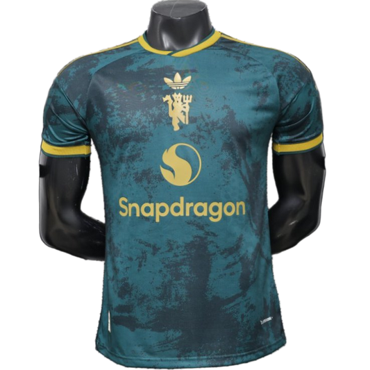 Manchester United 2026/27 Third Jersey – Player Version – Special Edition – Gold/Teal