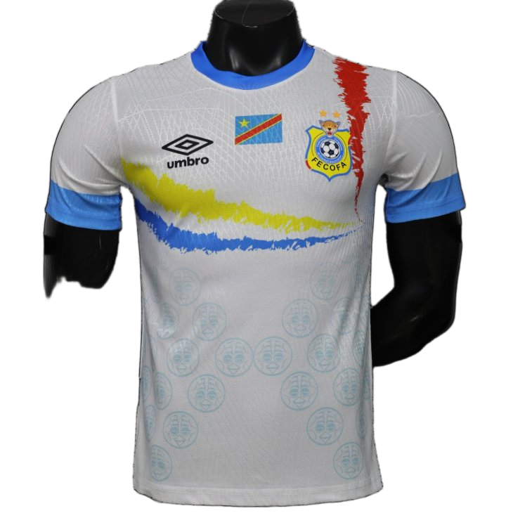 DR Congo 2026/27 Away Jersey – Player Version – Special Edition – White/Blue